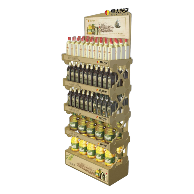 Beige Beverage Shelf Display