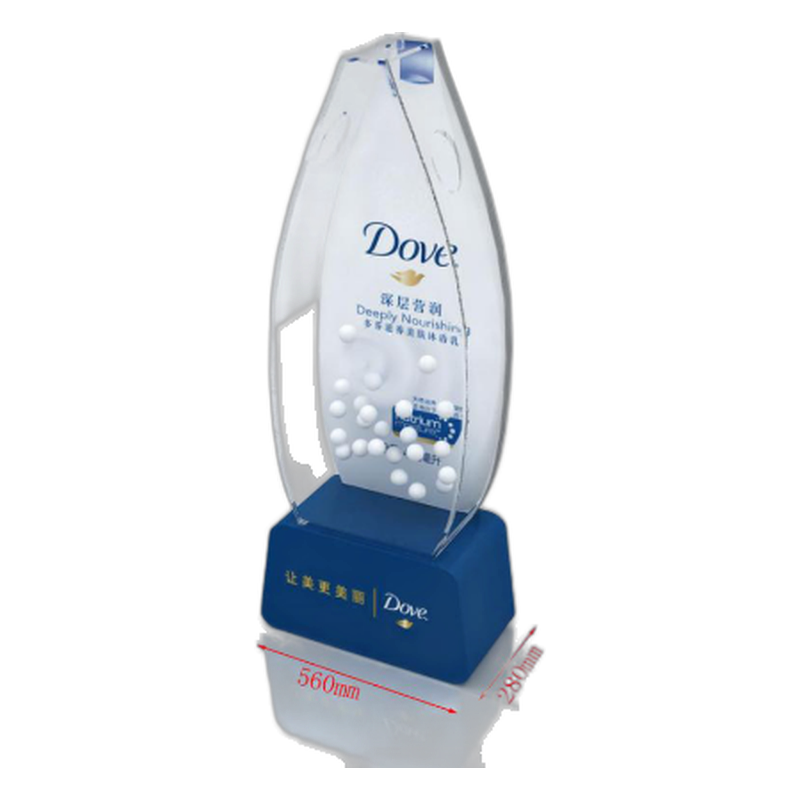 Dove Bottle-Shaped Acrylic Display